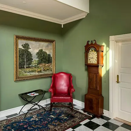 Manor House Overlooking Fields And Garden *