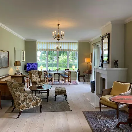 Manor House Overlooking Fields And Garden *